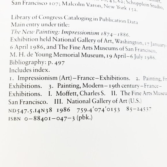 New Painting Impressionism 1874-1886 VTG 1986 Fine Art Museum San Francisco Book - Picture 9 of 12